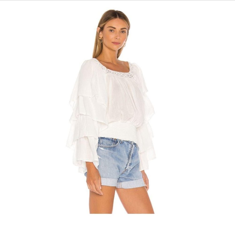 NWT JEN’S PIRATE BOOTY La Pluma Top in White, Sz S - Picture 3 of 7